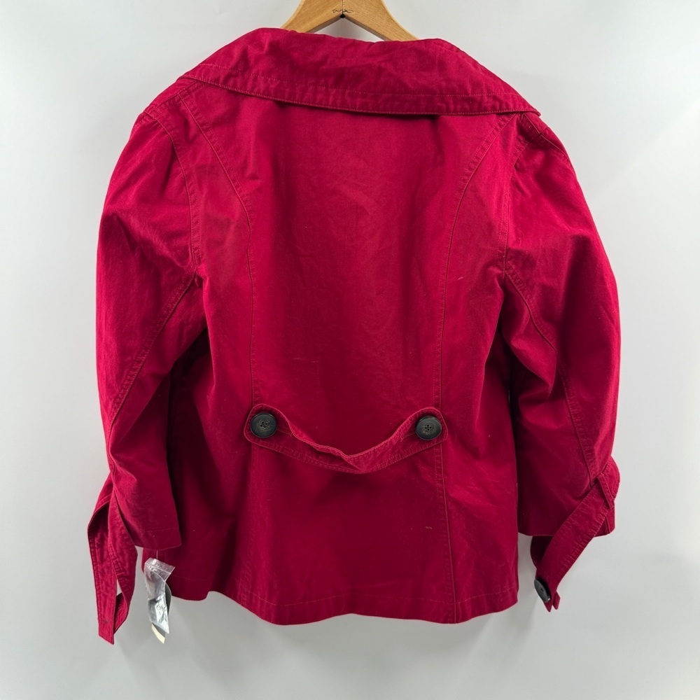Merona Red Button-Up Coat Size XL NWT Flattering Fall/Winter Layer - Picture 7 of 7